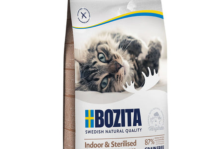 Bozita Indoor & Sterilised Grain Free Reindeer Cat Food – 10kg, High Protein, Allergen Friendly