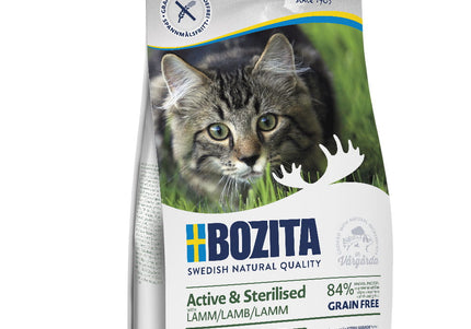 Bozita Active & Sterilised Lamb Cat Food – Grain Free, High-Protein Formula, 400g