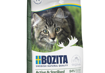 Bozita Active & Sterilised Grain Free Lamb Cat Food – High-Protein, 2kg Bag