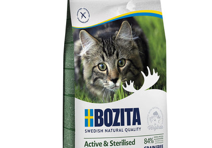 Bozita Active & Sterilised Grain Free Lamb Cat Food – High Protein, 10kg Bag