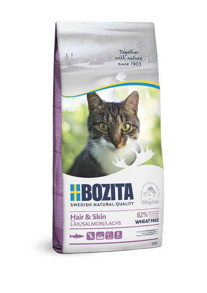 Bozita Hair & Skin Wheat Free Salmon Cat Food – Salmon Recipe, Supports Healthy Coat and Skin