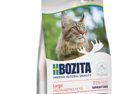 Bozita Large Salmon Cat Food – Wheat-Free Formula, 400g, Supports Healthy Digestion