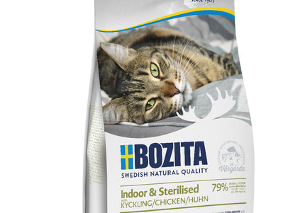 Bozita Indoor & Sterilised Chicken Cat Food – High-Protein Formula with Tender Chicken, 400g