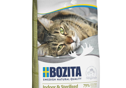 Bozita Indoor & Sterilised Chicken Cat Food – High-Protein Formula with Chicken, 2kg Bag