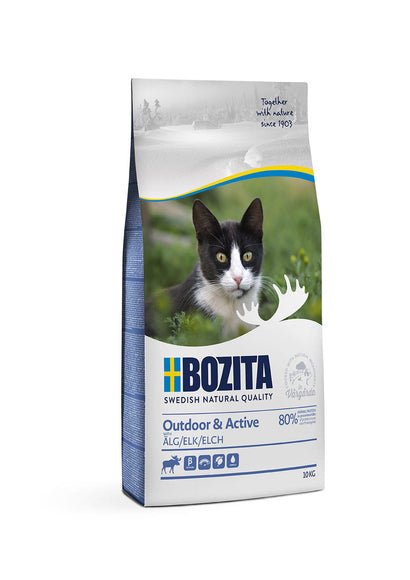 Bozita Outdoor & Active Elk Cat Food – Protein-Rich Dry Formula, 10kg Bag