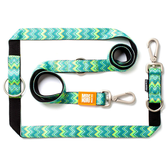 Max&Molly Multi-Leash Vintage – Adjustable Patterned Dog Leash, 200cm, Extra Small