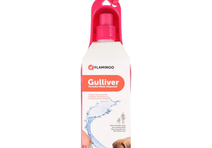 Flamingo Gulliver Water Dispenser 500ml – Leakproof Portable Bottle, Fuchsia Color