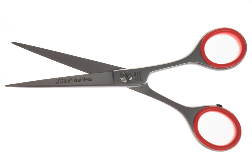 Gotta Solingen 5" Straight Grooming Scissors – One-Sided Micro-Grinding, Precision Cut