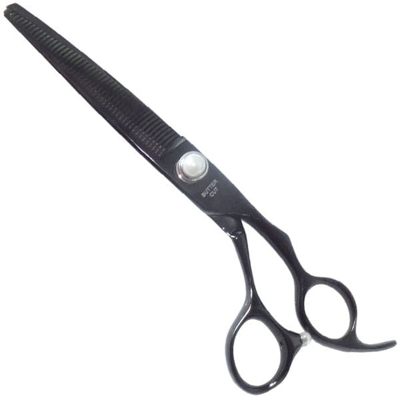 Geib Black Pearl Thinning Shears – Single-Sided 7.5in, 47 Teeth, Precision Finish