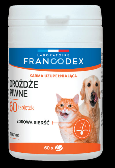 Francodex Brewer's Yeast Tablets – Natural Supplement, 60 Count, Supports Healthy Coat and Skin