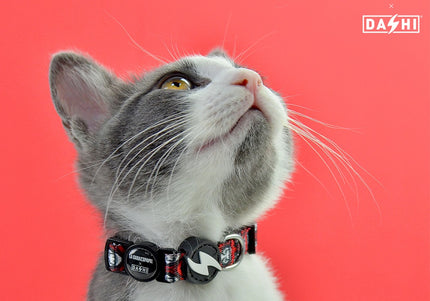 Dashi La Casa De Papel Mask Cat Collar – Red and Black, Money Heist Inspired Design