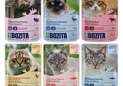 Bozita Cat Food Meat Pieces in Sauce – Tender Recipe, 85g Sachet
