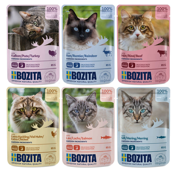 Bozita Cat Food Meat Pieces in Sauce – Tender Recipe, 85g Sachet