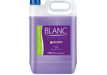 Artero Blanc Shampoo – Color Enhancing Formula for White, Black, and Silver Coats, 5L