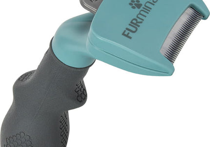 FURminator Long Hair Cat Deshedding Tool – Small Size, FURejector Button, 3.8cm Blade