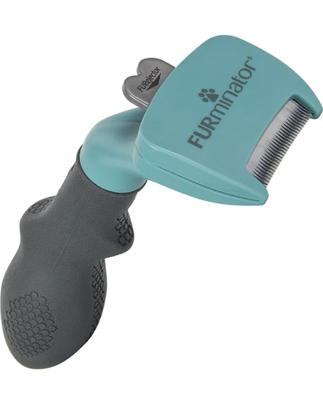 FURminator Long Hair Cat Deshedding Tool – Small Size, FURejector Button, 3.8cm Blade