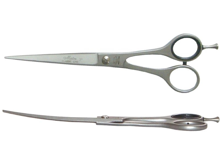 Henbor Classic 7" Curved Grooming Scissors – Precision Stainless Steel, Ergonomic Design