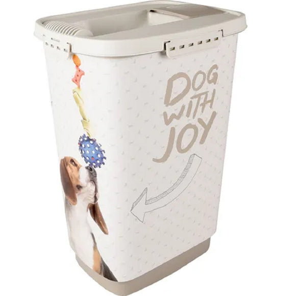 Flamingo June Food Barrel 23.3L – Large Airtight Dog Food Container with Scoop Included