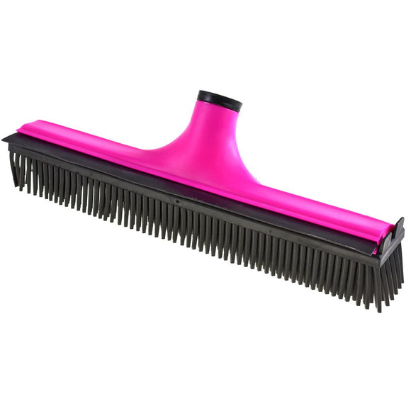 V7 Rubber Grooming Broom – Telescopic Pole, Innovative Red Design, Efficient Hair Removal