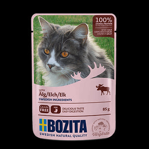 Bozita Wet Cat Food Sachet – Pieces in Jelly with Moose, 85g, Premium Protein