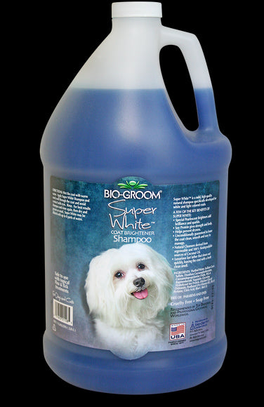 Bio-Groom Super White Color-Enhancing Shampoo 3.78L – Brightening Formula, Salon Size