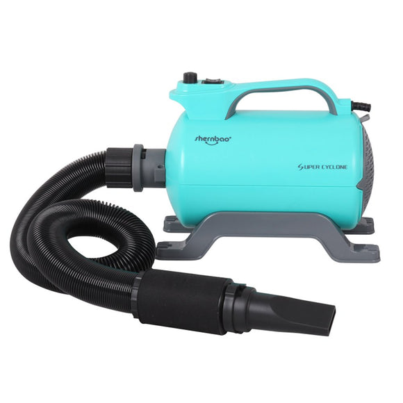Shernbao Super Cyclone Table Grooming Dryer – Single-Engine, 2600W, High Airflow, Turquoise
