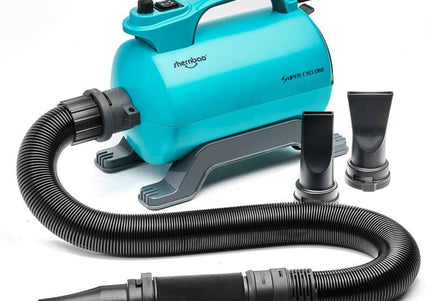 Shernbao Super Cyclone Table Grooming Dryer – Single-Engine, 2600W, High Airflow, Turquoise