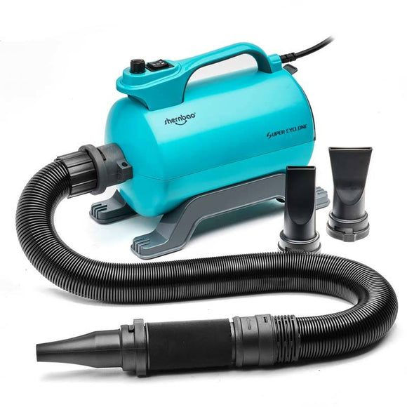 Shernbao Super Cyclone Table Grooming Dryer – Single-Engine, 2600W, High Airflow, Turquoise