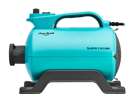 Shernbao Super Cyclone Table Grooming Dryer – Single-Engine, 2600W, High Airflow, Turquoise