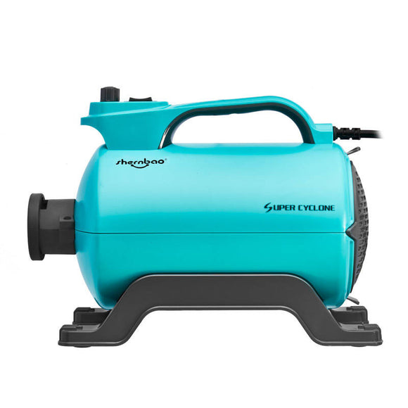 Shernbao Super Cyclone Table Grooming Dryer – Single-Engine, 2600W, High Airflow, Turquoise