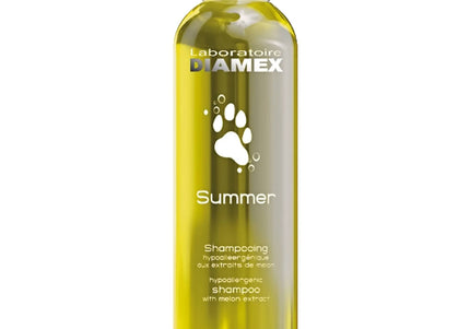 Diamex Summer Hypoallergenic Shampoo – Melon Scent, Concentrated 1:8 Formula, 250ml
