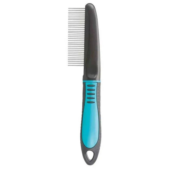 Trixie Medium-Spaced Rotating Needle Comb – Gentle Detangling Tool with Ergonomic Handle