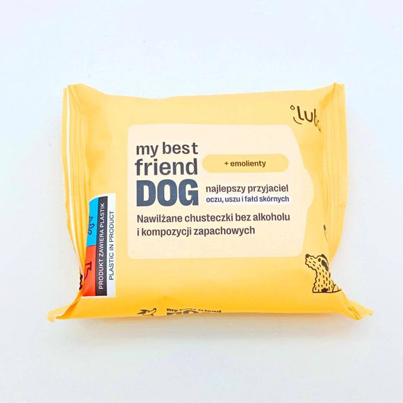 Luba Sensitive Area Wet Wipes – Gentle Cleansing for Eyes, Ears, Muzzle, Skin Folds, 25 Pack