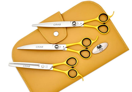 Geib Crab Level 1 Grooming Scissor Set – 6.5in Thinner 46 Teeth and 8.5in Shear, 2 Pieces