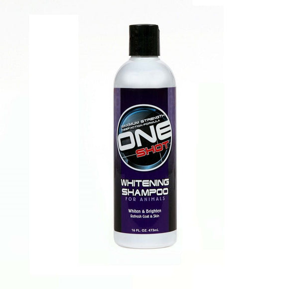 Best Shot One Shot Whitening Shampoo – Brightening Formula for White and Light Coats, 473ml