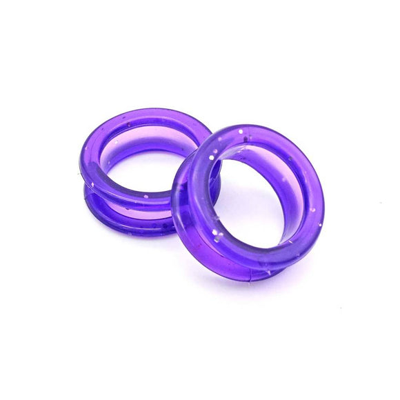 GroomStar Scissor Rings – 21mm Diameter, Purple Silicone Set of 2, Ergonomic Comfort
