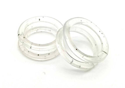 GroomStar Scissor Rings – 21mm Diameter, Purple Silicone Set of 2, Ergonomic Comfort