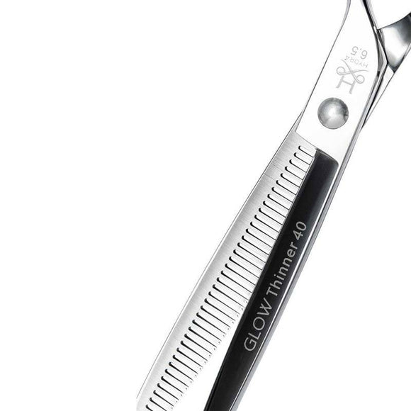 Hydra Glow Thinner – Professional 6.5 Inch Half-Threading Scissors, 40 Teeth Precision