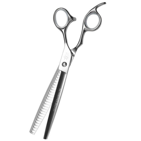 Hydra Glow Chunkers – Professional 7.5 Inch Semi-Threading Scissors with 26 Teeth