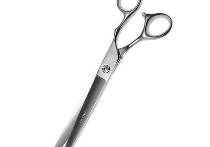 Hydra Glow Straight Scissors – Professional 8-Inch Precision Grooming Shears, Ergonomic Design