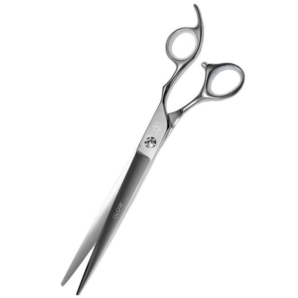 Hydra Glow Straight Scissors – Professional 8-Inch Precision Grooming Shears, Ergonomic Design