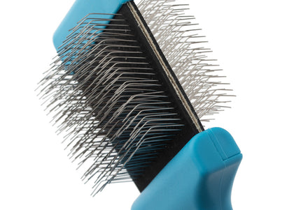 Groom Professional Flexible Slicker Brush – Double-Sided Hard Bristles, Durable Grooming Tool