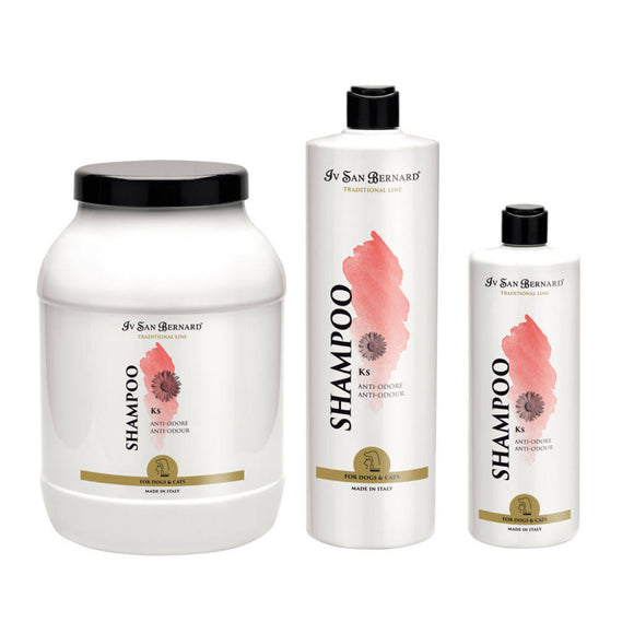 Iv San Bernard KS Anti-Odore Shampoo – Odor-Eliminating Formula, Gentle Cleansing for Fresh Fur