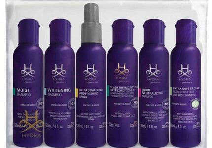 Hydra Grooming Cosmetics Discovery Set – 4 Shampoos, Mask, Leave-In Conditioner Sampler