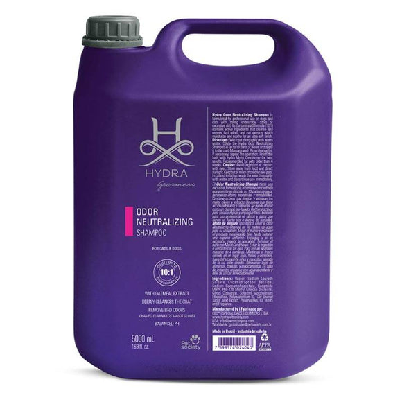 Hydra Professional Odor Neutralizing Shampoo – Concentrated 10:1 Formula, Refreshing Scent, 5L