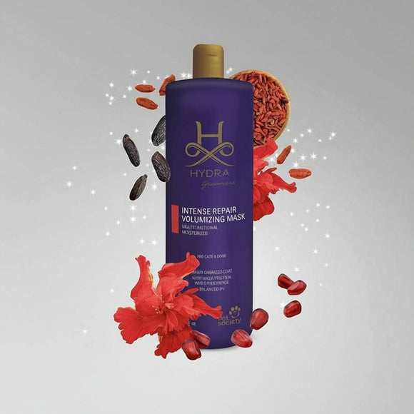 Hydra Professional Intense Repair Volumizing Mask – Regenerating Formula, Boosts Coat Volume, 480ml