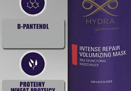 Hydra Professional Intense Repair Volumizing Mask – Regenerating Formula, Boosts Coat Volume, 480ml