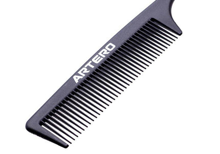 Artero Professional Carbon Grooming Comb – Lightweight Metal Pin Tail, Durable Salon Tool