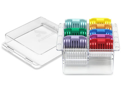 Andis Adjustable Blade Combs Set – 8-Piece Guide Attachments for Vida and Pulse Li-5 Clippers