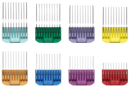 Andis Adjustable Blade Combs Set – 8-Piece Guide Attachments for Vida and Pulse Li-5 Clippers